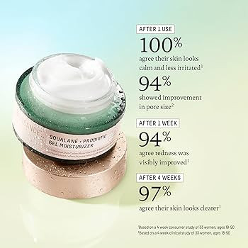 Biossance Squalane + Probiotic Balancing Face Gel Moisturizer - Advanced Formula for Oily & Acne-... | Amazon (US)