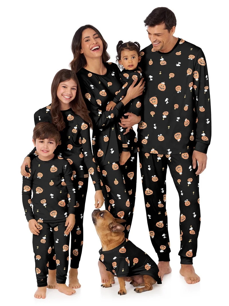 Peanuts Halloween Unisex Infant Snoopy Matching Family One-Piece Pajama Set, Sizes 6M to 18M | Walmart (US)