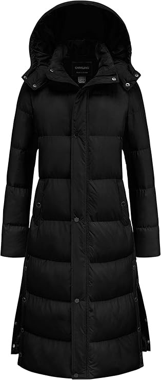 Chrisuno Women's Long Winter Coat Warm Windproof Quilted Puffer Jacket Thicken Puffy Parka With H... | Amazon (US)