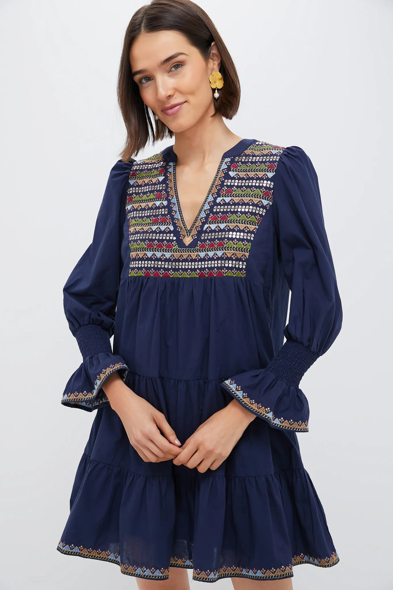 Navy Embroidered Kenzo Dress | Tuckernuck (US)