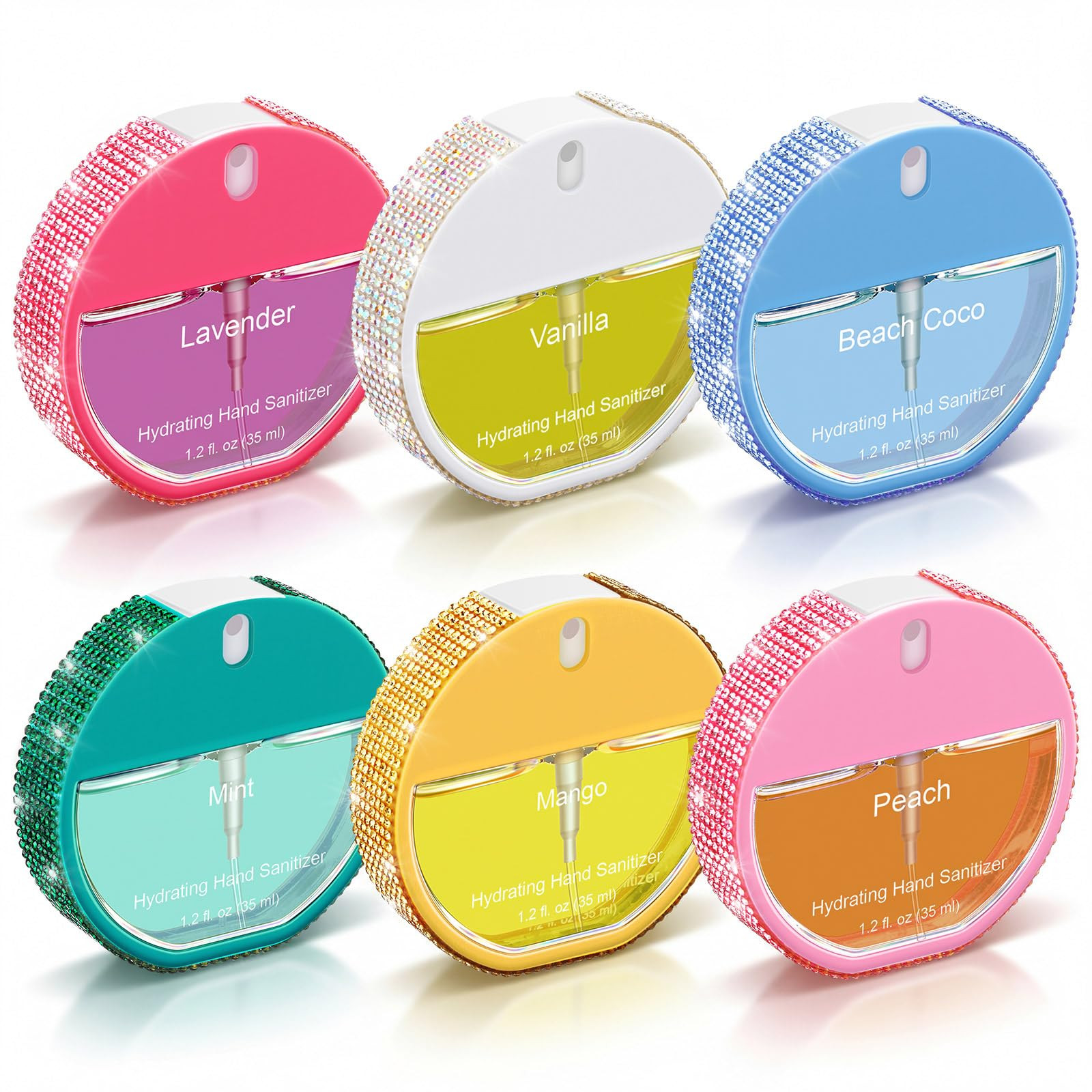 6 Pcs Hydrating Mini Hand Sanitizer Spray Bulk Pocket Hand Sanitizer Travel Size Portable 1.2 Fl ... | Amazon (US)