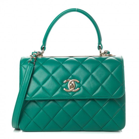 CHANEL

Lambskin Quilted Small Trendy CC Flap Dual Handle Bag Green | Fashionphile