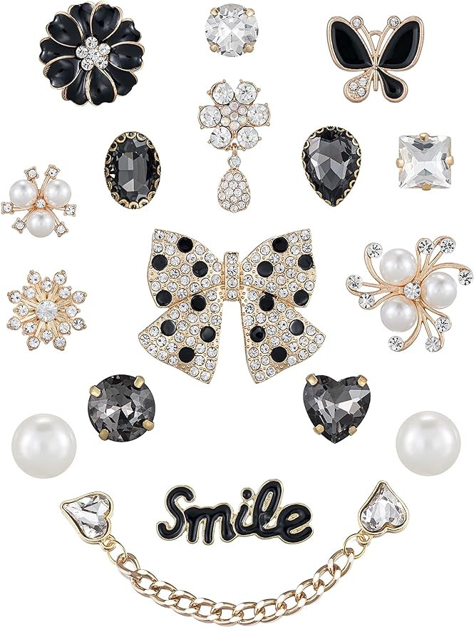 Bling Charms Pearl Design by Fashion DIY Shoes Accessories Women Girls Party Favorite Gifts | Amazon (US)