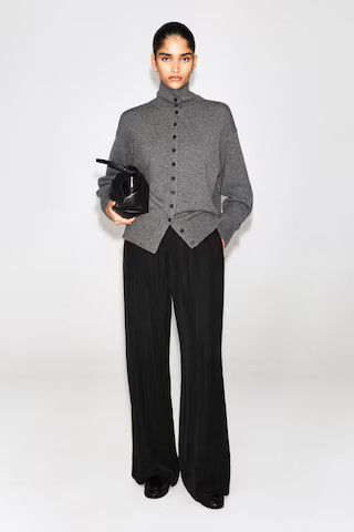ELASTICATED TWILL STRAIGHT-LEG PANTS | COS (US)
