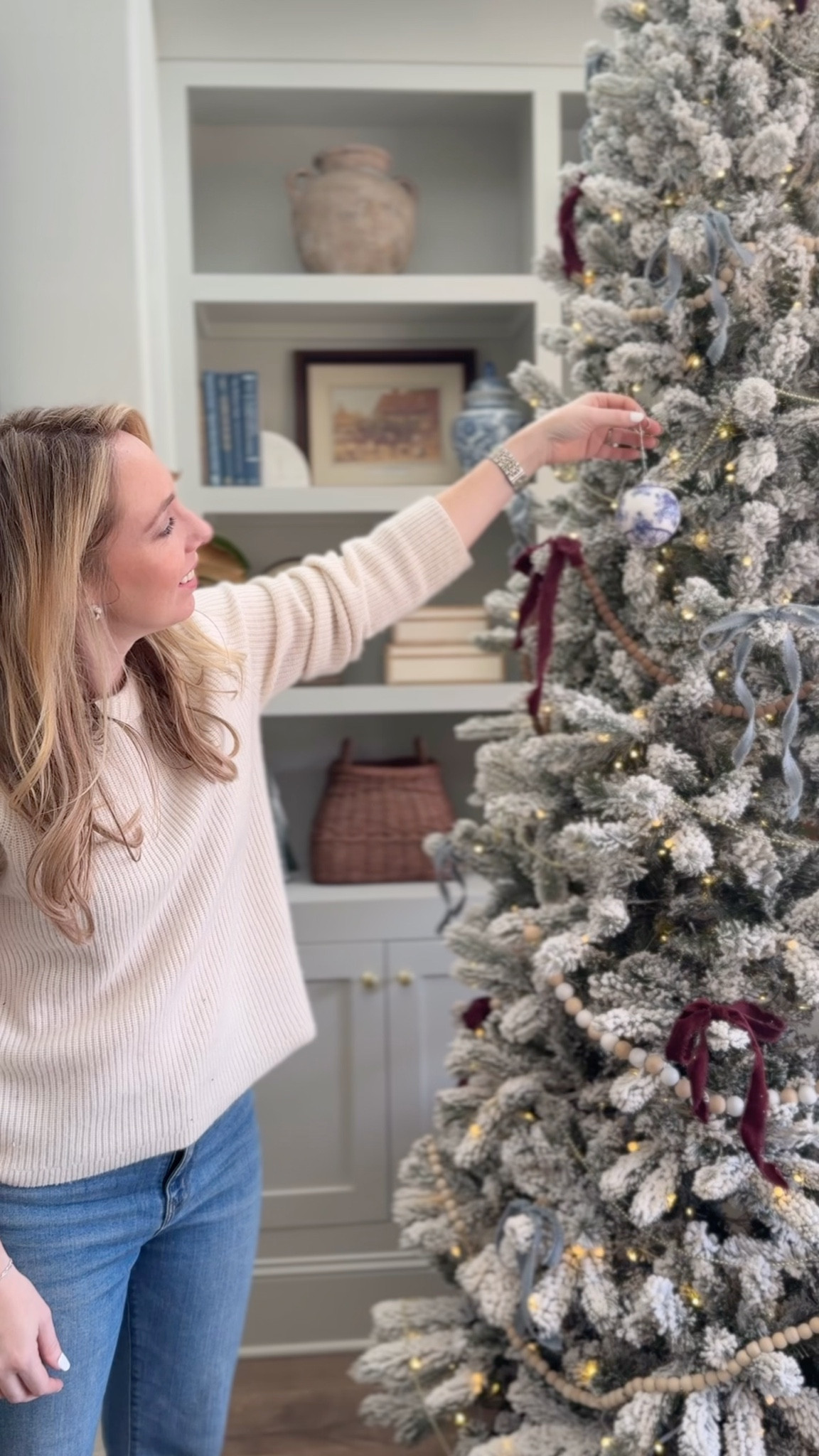 It’s officially Christmas season! Wishing you a joy-filled, peaceful start to the holidays. ✨

One more look at our King Flocked 9’ tree from King of Christmas. The snowy branches are so beautiful on their own, but I still couldn’t help myself. I added a mix of faux florals and berries, velvet ribbons, gold beading, and some of our special family ornaments. It feels magical every time I walk by. ✨


#kingofchristmas #whitechristmastree #christmastree #christmastreedecor


#LTKHoliday