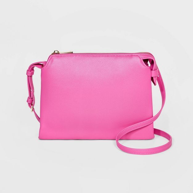 Double Gusset Crossbody Bag - A New Day™ Pink | Target