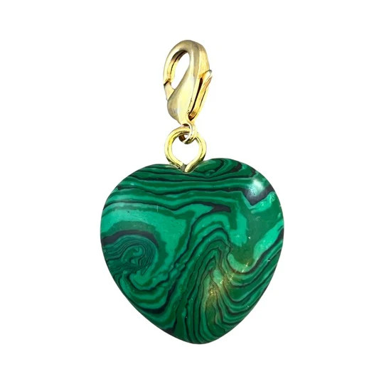 Semi-Precious Heart Pendant Malachite | HOLST + LEE