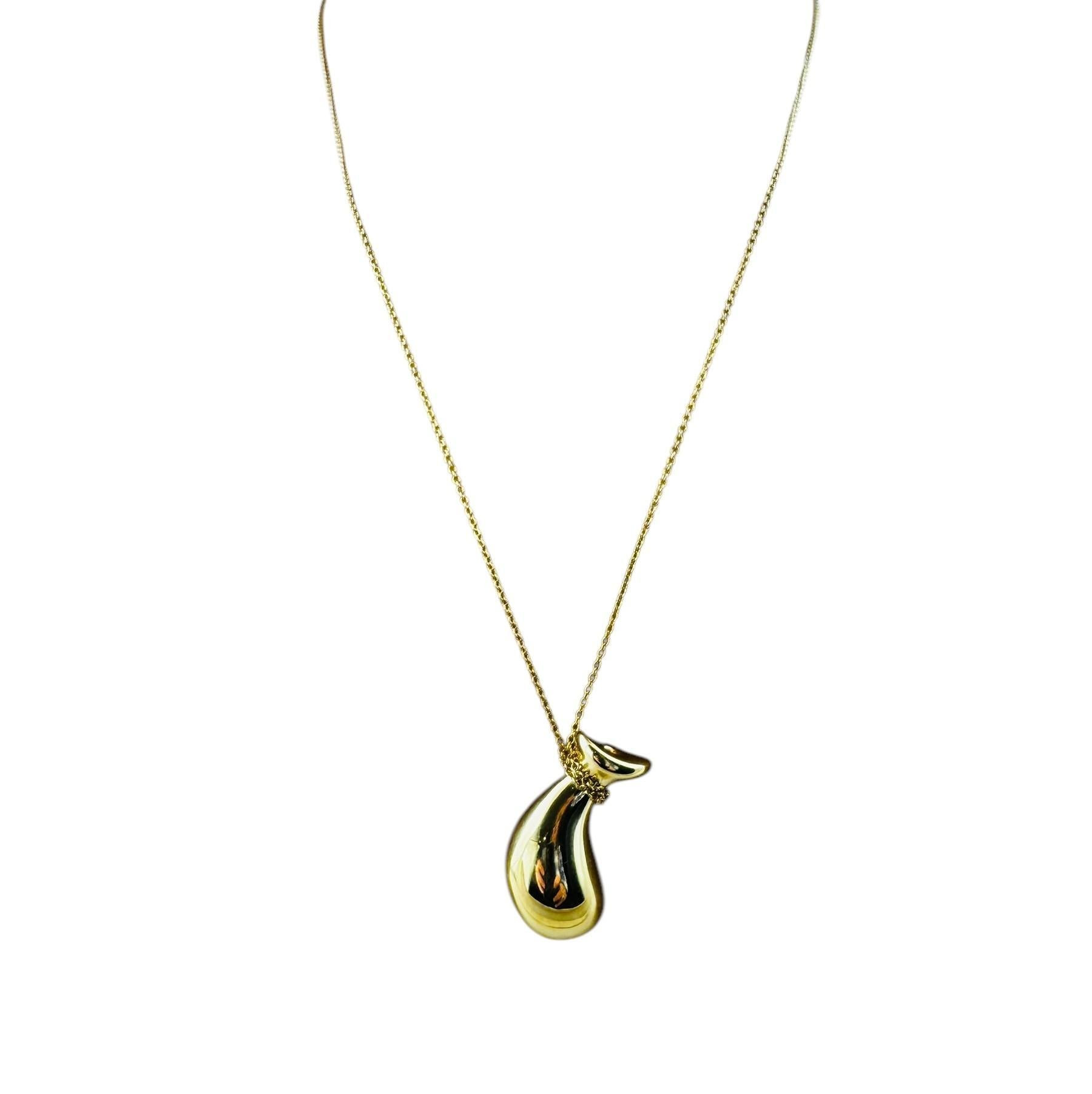 Tiffany & Co. Elsa Peretti 18K Yellow Gold Bottle Jug Pendant Necklace #20696 | 1stDibs