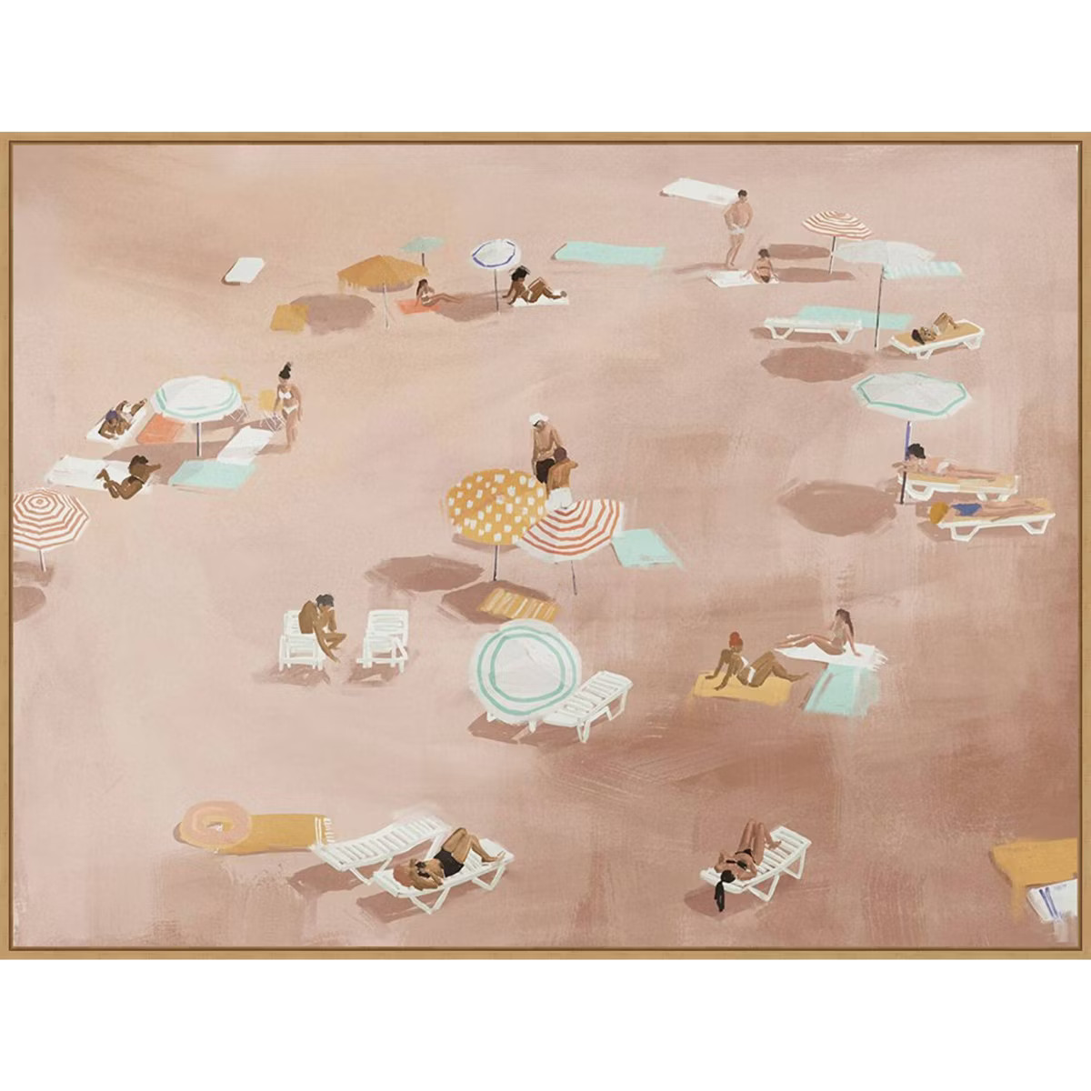 42" x 32" Under The Sun Warm Brown by Urban Road Framed Canvas Wall Art Print - Amanti Art | Target