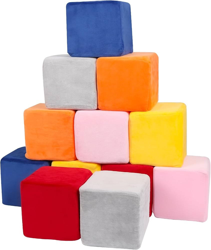 Foam Blocks for Toddlers, 5.5" Soft Building Blocks for Toddlers Colorful Stacking Blocks for Kid... | Amazon (US)