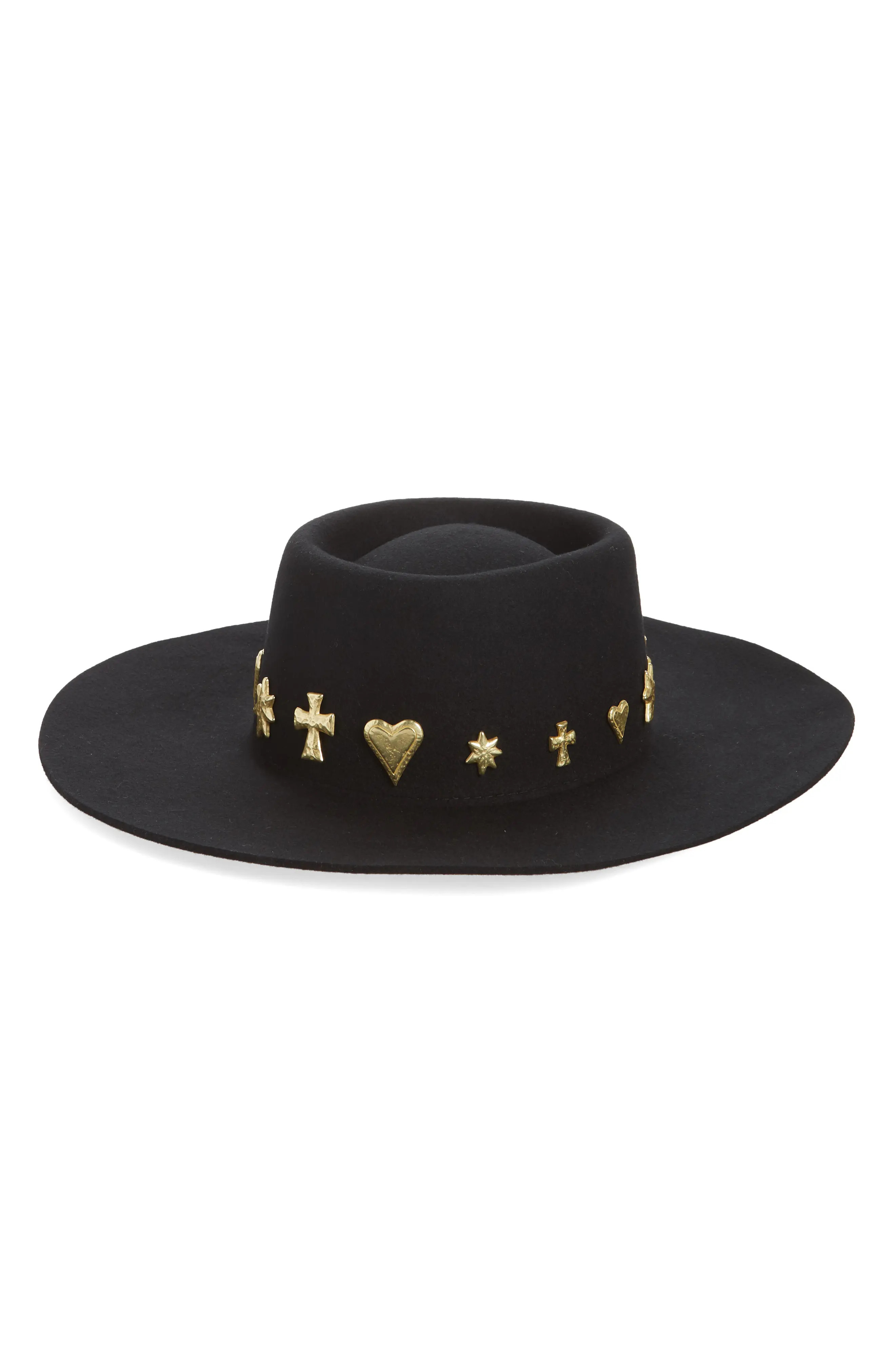 Women's Lack Of Color Celestial Wool Boater - Black | Nordstrom