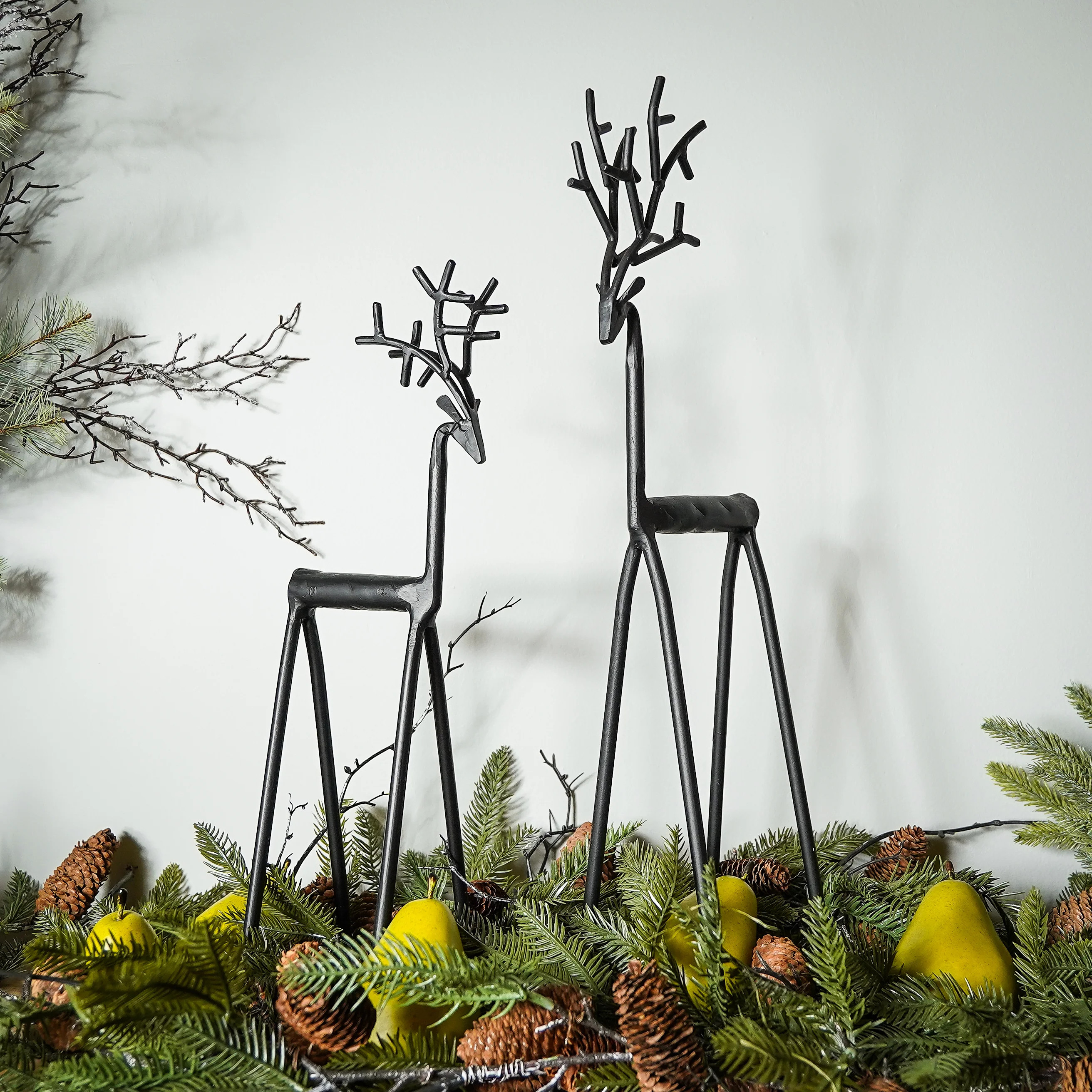 Modern Black Iron Reindeer Trio | Set of 3 | MJHome