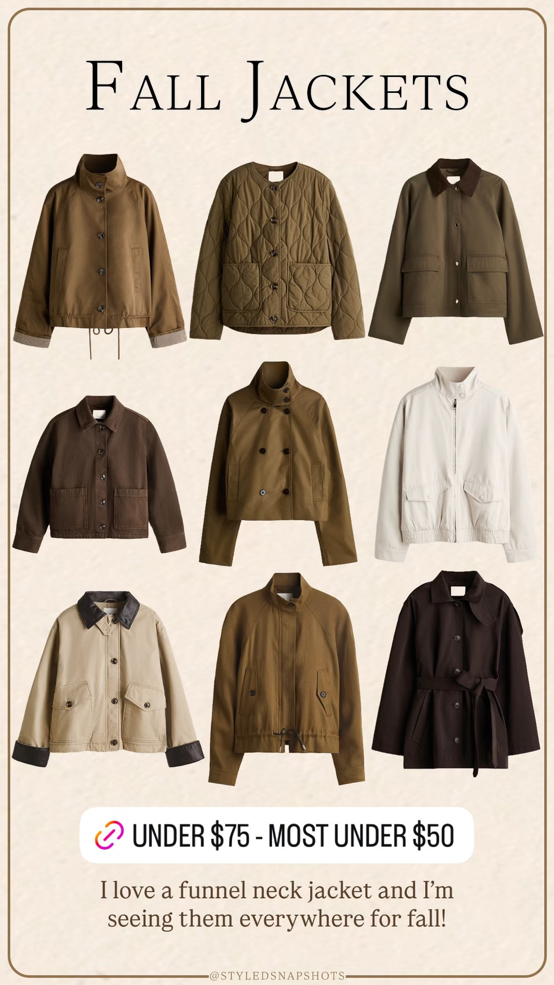 Fall jackets for fall 🍂 most are under $50!