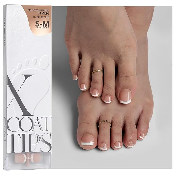 BTArtboxnails XCOATTIPS Toe Nail Tips - French Toe Press On Nails Short, 160Pcs Nude Soft Gel Toe... | Amazon (US)