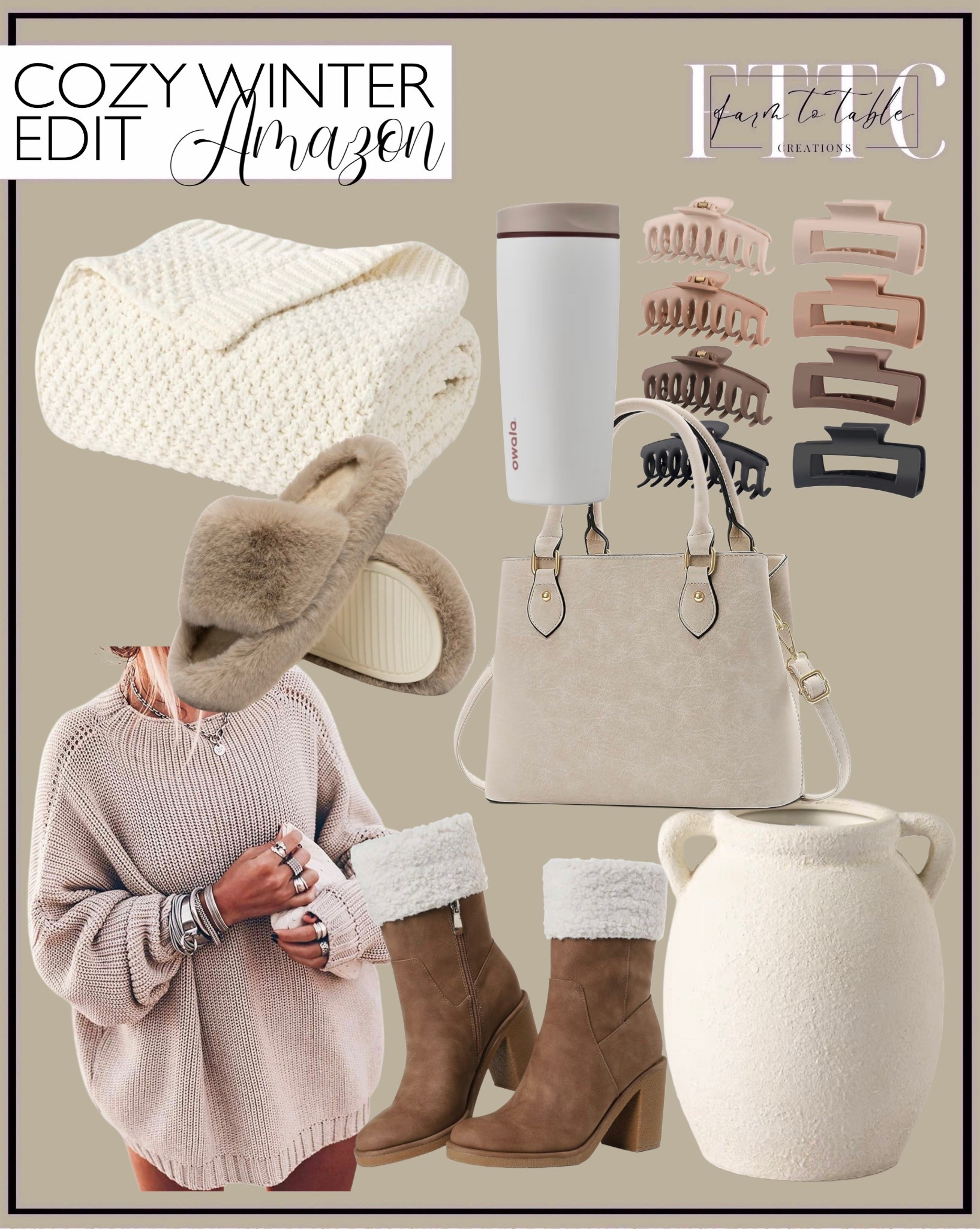 Cozy Winter Amazon Edit | Neutral Winter Finds I’m Loving

Follow @farmtotablecreations on Instagram for daily home + lifestyle finds 🤍

This cozy winter edit is full of warm neutrals and easy Amazon favorites that make everyday life feel a little more elevated. From the soft knit throw and neutral ceramic vase to the chic everyday tote, cozy sweater, and winter-ready boots, these are the kind of pieces that blend seamlessly into your home and wardrobe. Perfect for staying warm, feeling put together, and adding that calm, cozy winter vibe we all love this time of year.

#amazonfinds #cozywinter #neutralstyle #winterstyle #winterfinds #ootd #ootn

#LTKootd #LTKSaleAlert #LTKHome