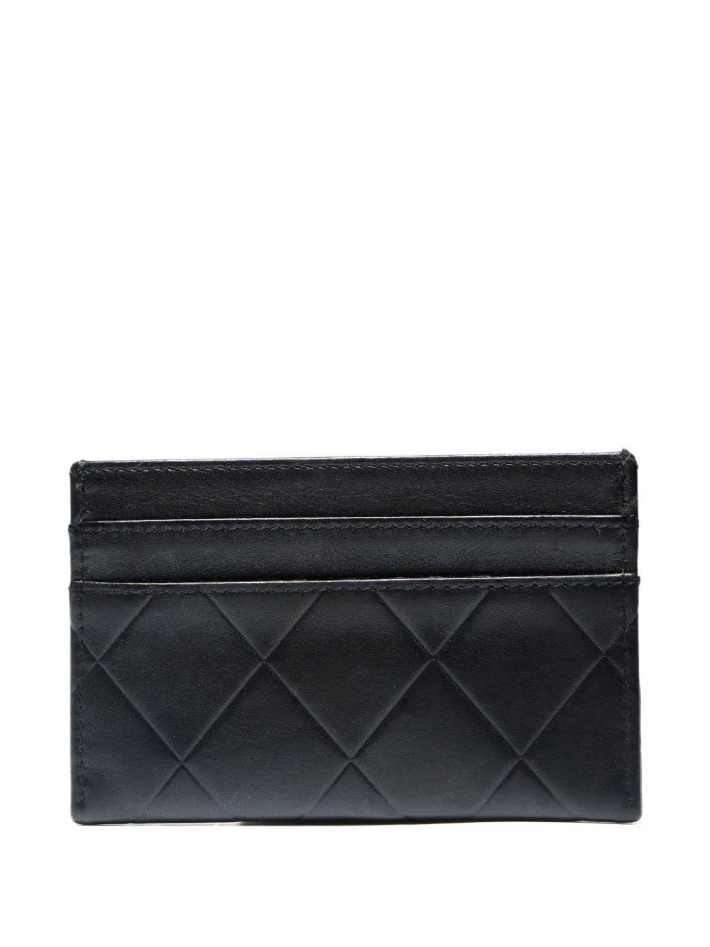 CHANEL Pre-Owned 2005-2007 diamond-quilted cardholder - Black | Farfetch Global