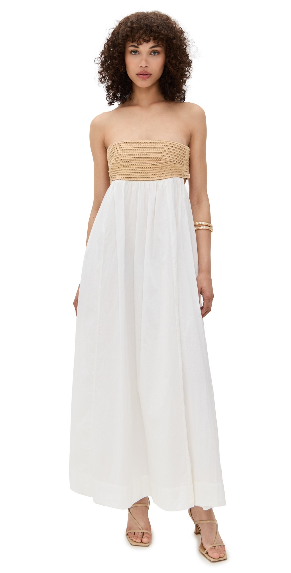 Show Me Your Mumu Dockside Maxi Dress White Voile With Twisted Rope XL | Shopbop
