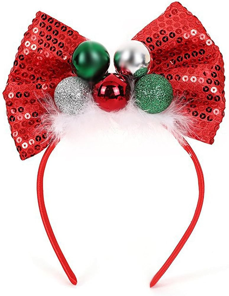 Totelux Christmas Reindeer Antlers Headband Xmas Bells Headband for Women Girls Christmas Party H... | Amazon (US)