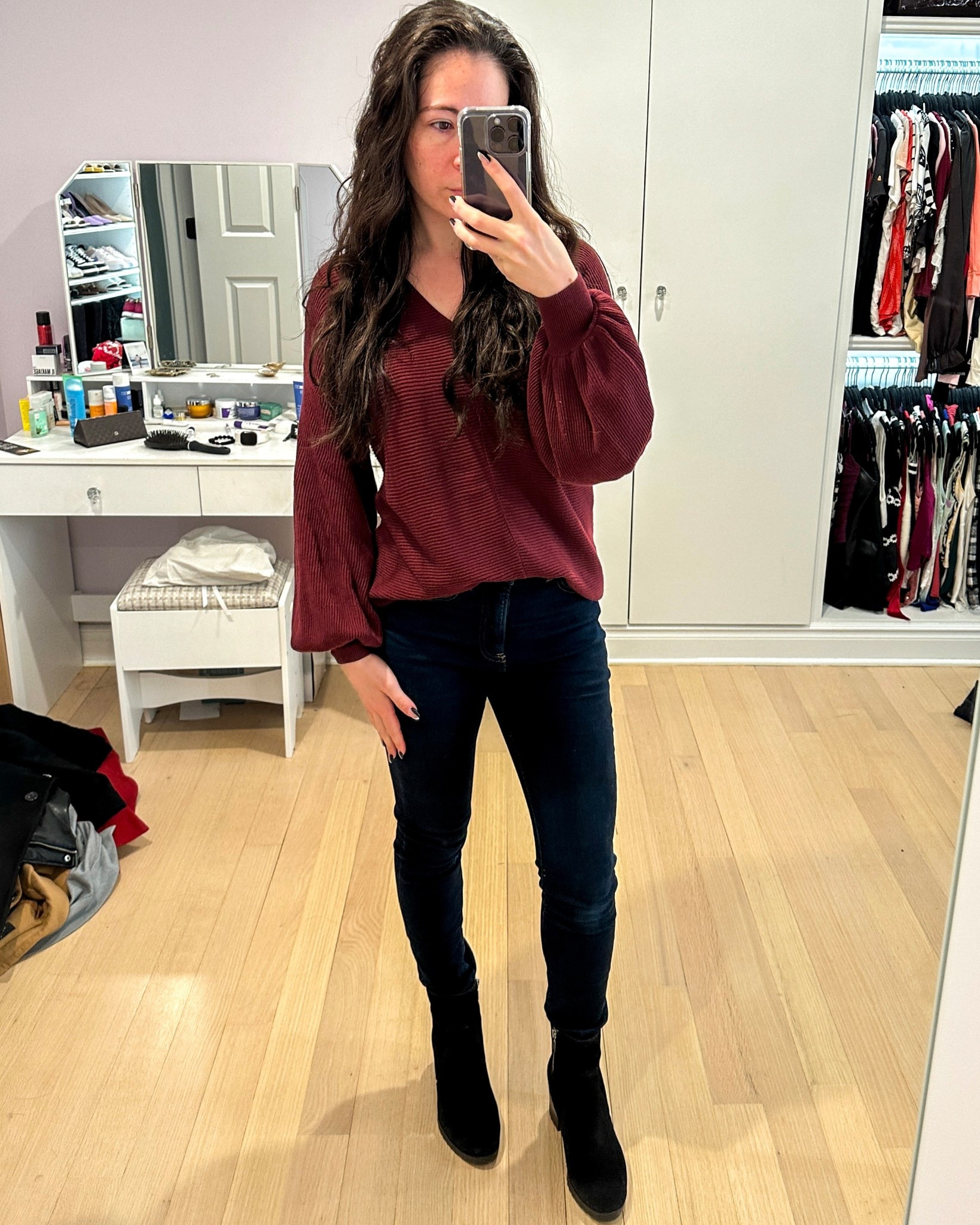 One of my go-to sweaters for fall through spring. Lots of color options on sale and under $50. 

This specific color is sold out; the reddish one at the link is lighter! True to size. 

#LTKFindsUnder50 #LTKSaleAlert #LTKWorkwear