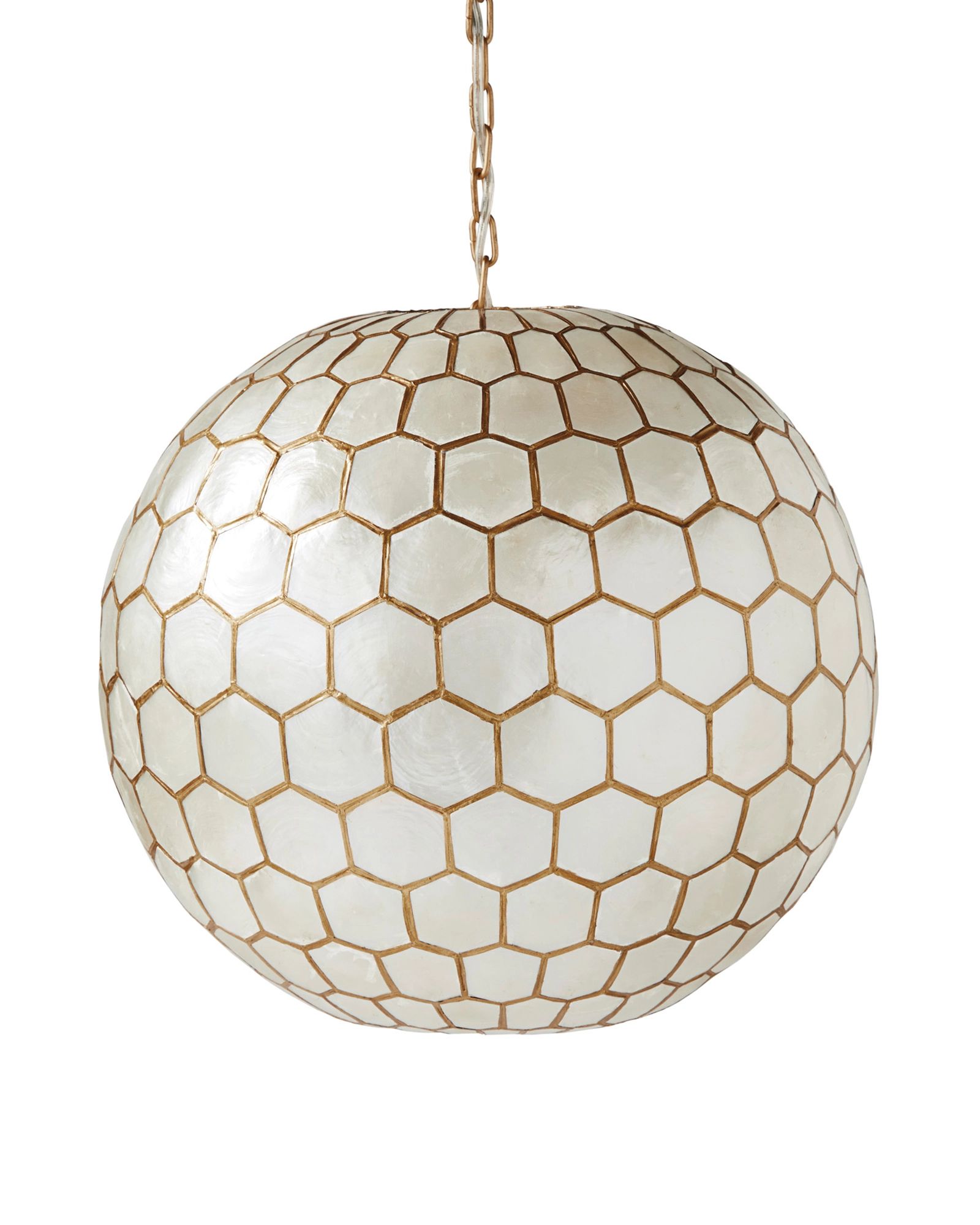 Capiz Honeycomb Chandelier | Serena and Lily