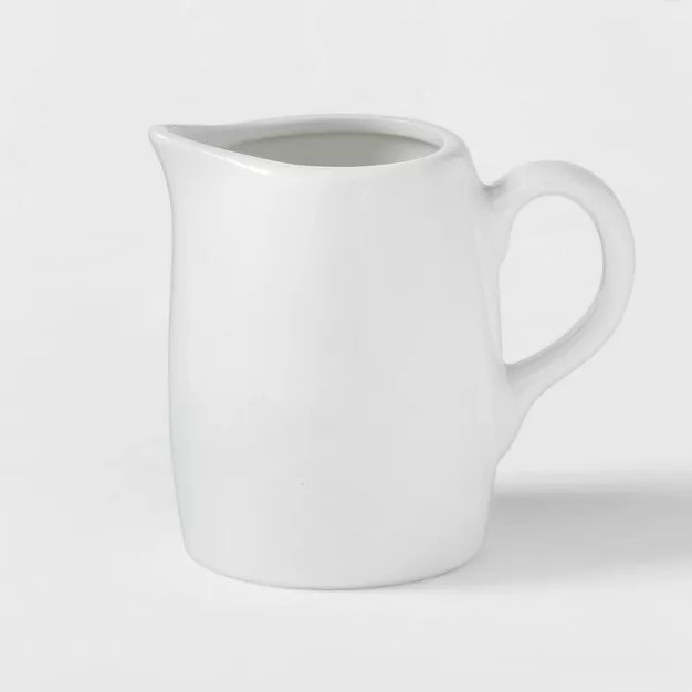 8oz Ceramic Creamer Pitcher White - Threshold™ | Target