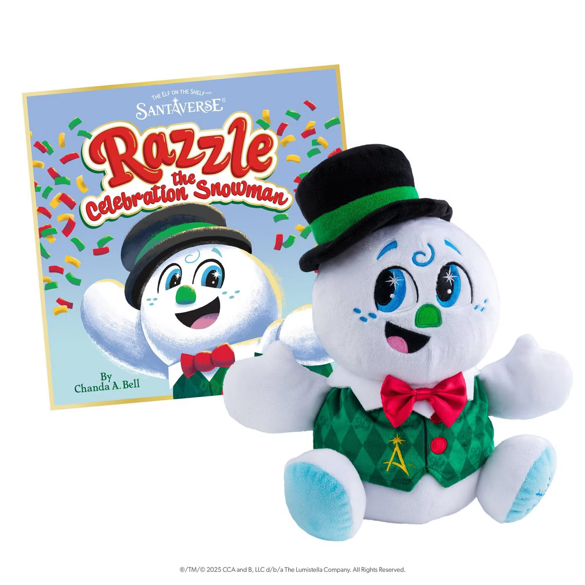 Elf on the Shelf SnoStax Razzle the Snowman Plush and Book 20th Anniversary Edition | Target