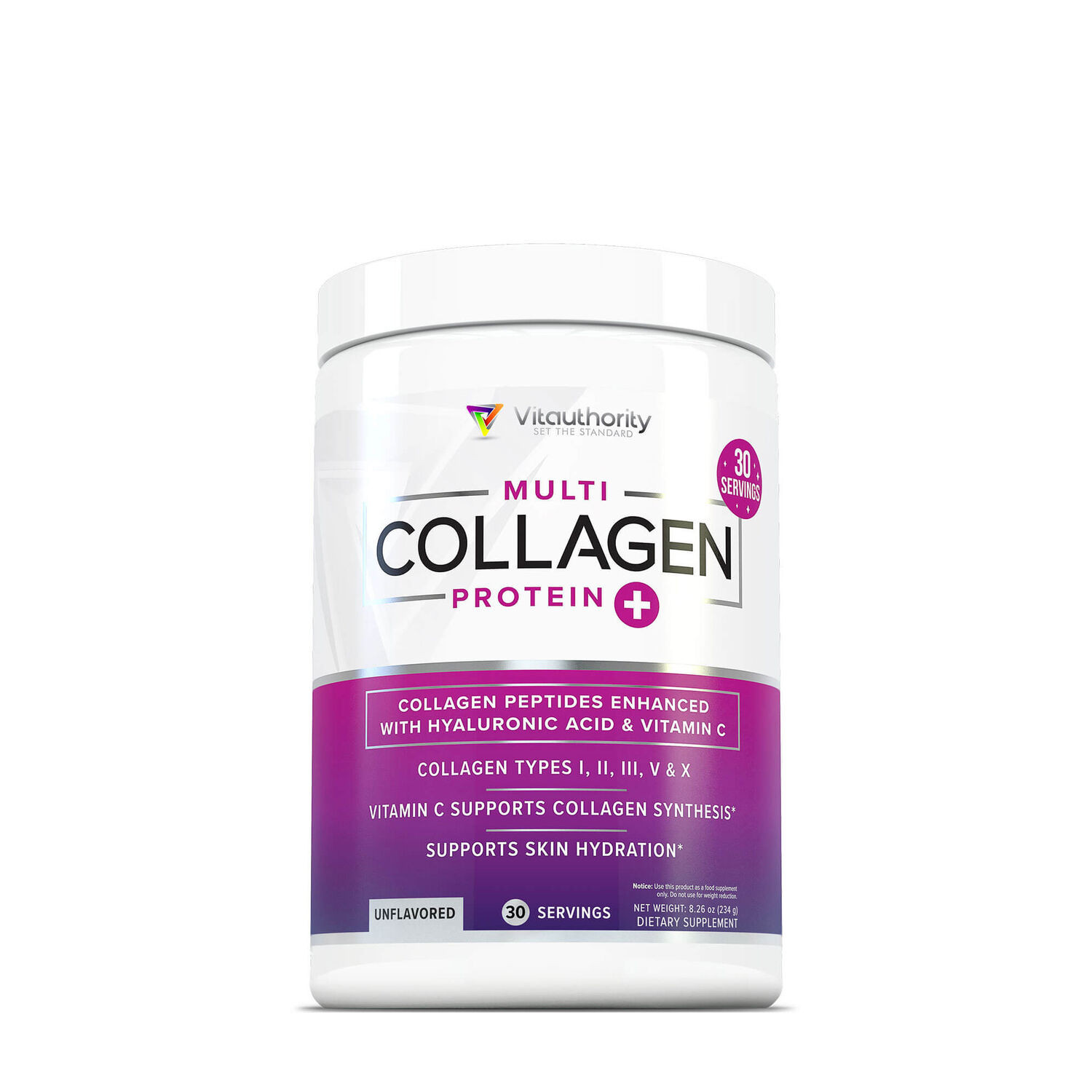 Multi Collagen Protein Powder - Unflavored - 8.26 oz. (30 Servings) | GNC