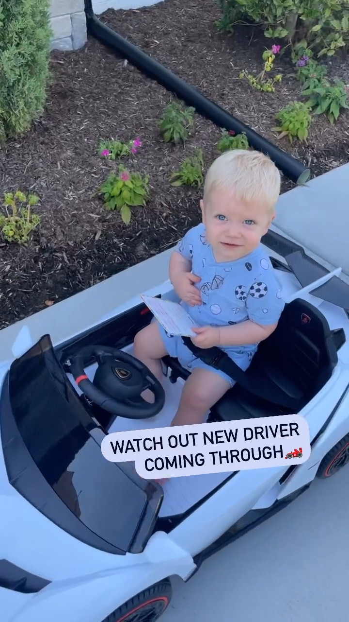 Hagan is 17 months old and loves his new car!! This car is 50% off and I highly recommend it. Parents can turn off the kids controls and remote control the car for the kids! It includes a fun radio or you can Bluetooth your phone to the car!! #kidsgifts #1yearoldgifts #toddlergifts #2yearoldgifts

#LTKSaleAlert #LTKGiftGuide #LTKKids