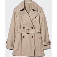 Uniqlo - Cotton Short Trench Coat - Beige - S | UNIQLO (UK)