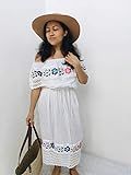Embroidered Campesino white dress for adult universal size woman | Amazon (US)