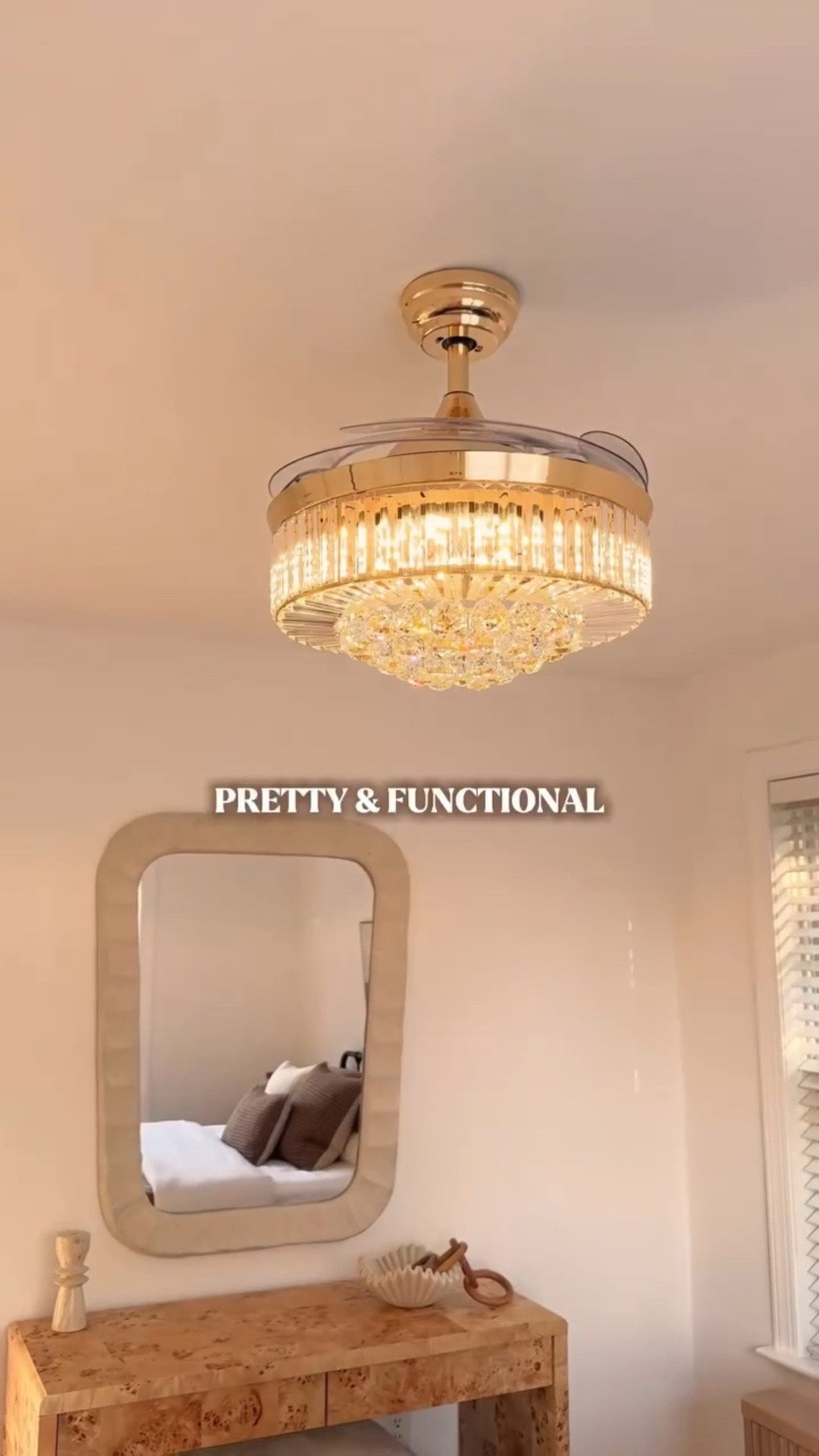 POV: you thought ceiling fans couldn’t be pretty.

Comment SHOP below to receive a DM with the link to this post on my LTK ⬇ https://liketk.it/5r9QM #ltkhome

This Amazon fandelier gives my guest room character and comfort. Nearly invisible blades, runs quiet, the perfect mix of function + design.

#amazonfinds #fandelier #diy #neutralhome #bedroominspo #homedecor #amazonhome #affordablehome #ceilingfan