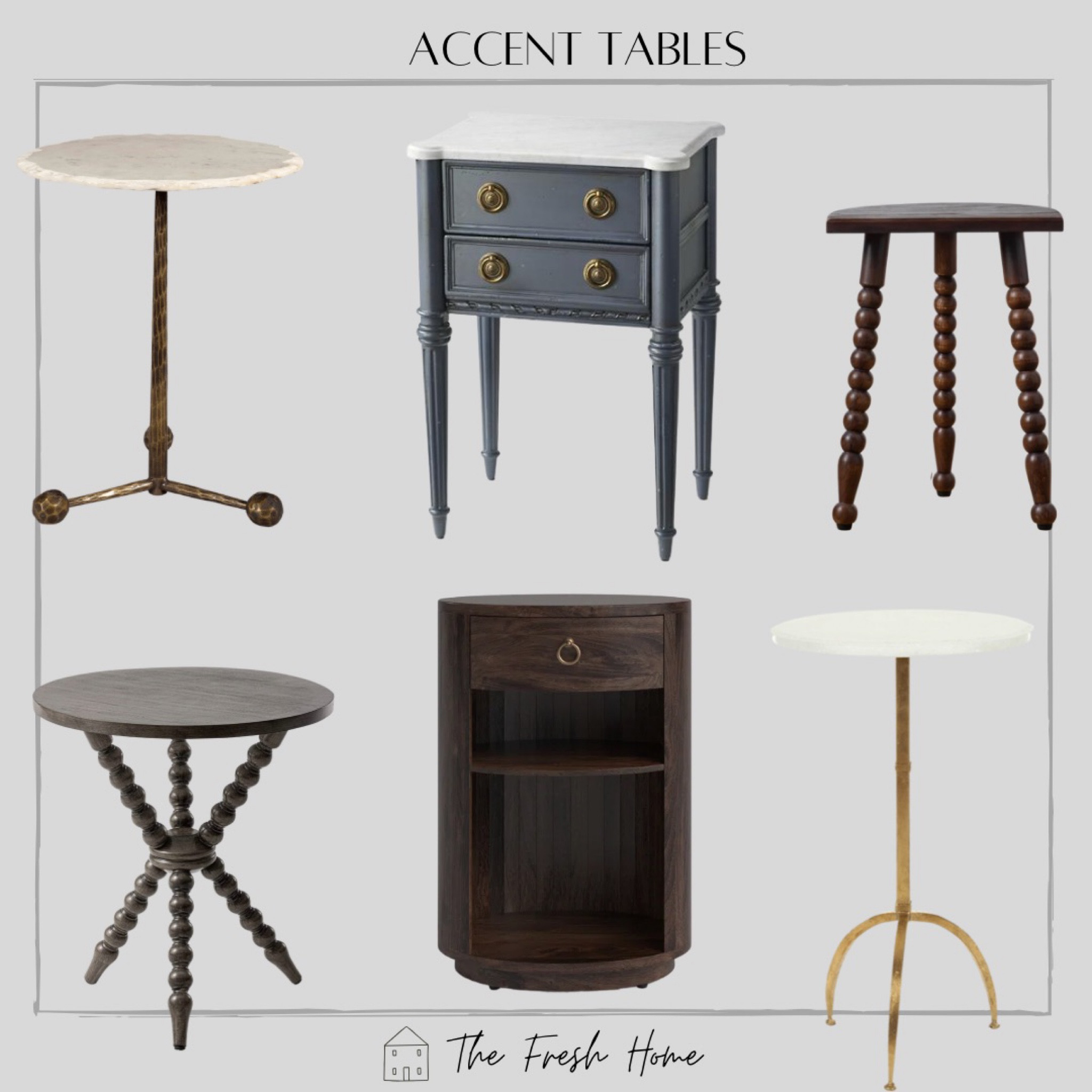 Accent table, side table, end table. Brass table, wood table, marble table 

#LTKstyletip #LTKhome