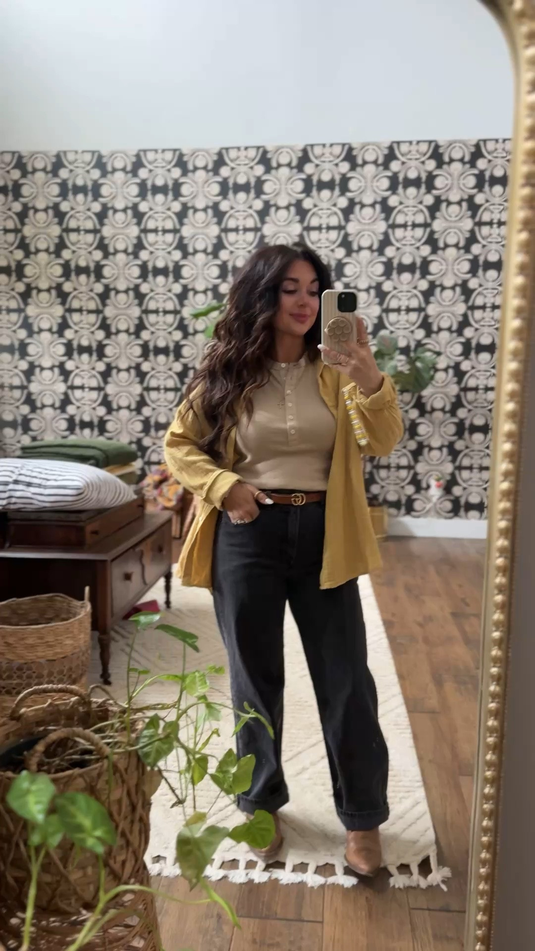 Love this shirt on sale for $14 with a spring tie in the back great and lightweight to go with anything all summer long!!

#LTKvlog #LTKSaleAlert #LTKgrwm