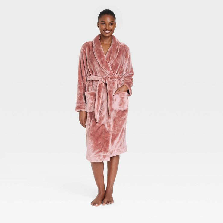 Women's Cozy Robe - Stars Above™ Mauve M/L | Target