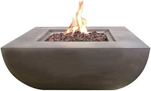 Modeno Westport Outdoor Fire Pit Propane Table 34 Inches Square Firepit Table Concrete High Floor Cl | Amazon (US)