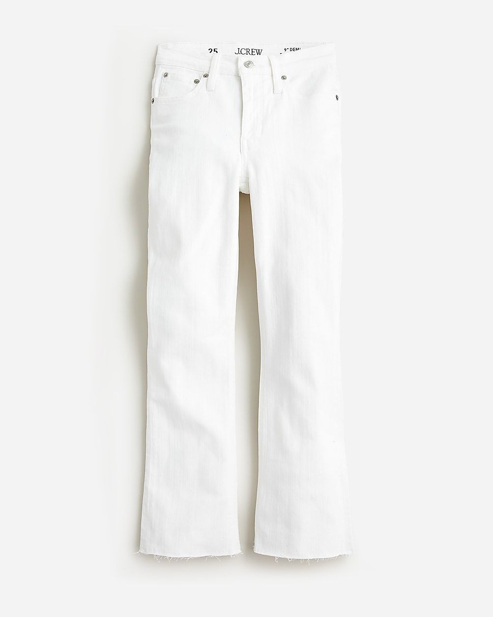 Tall 9" demi-boot crop jean in white wash | J.Crew US