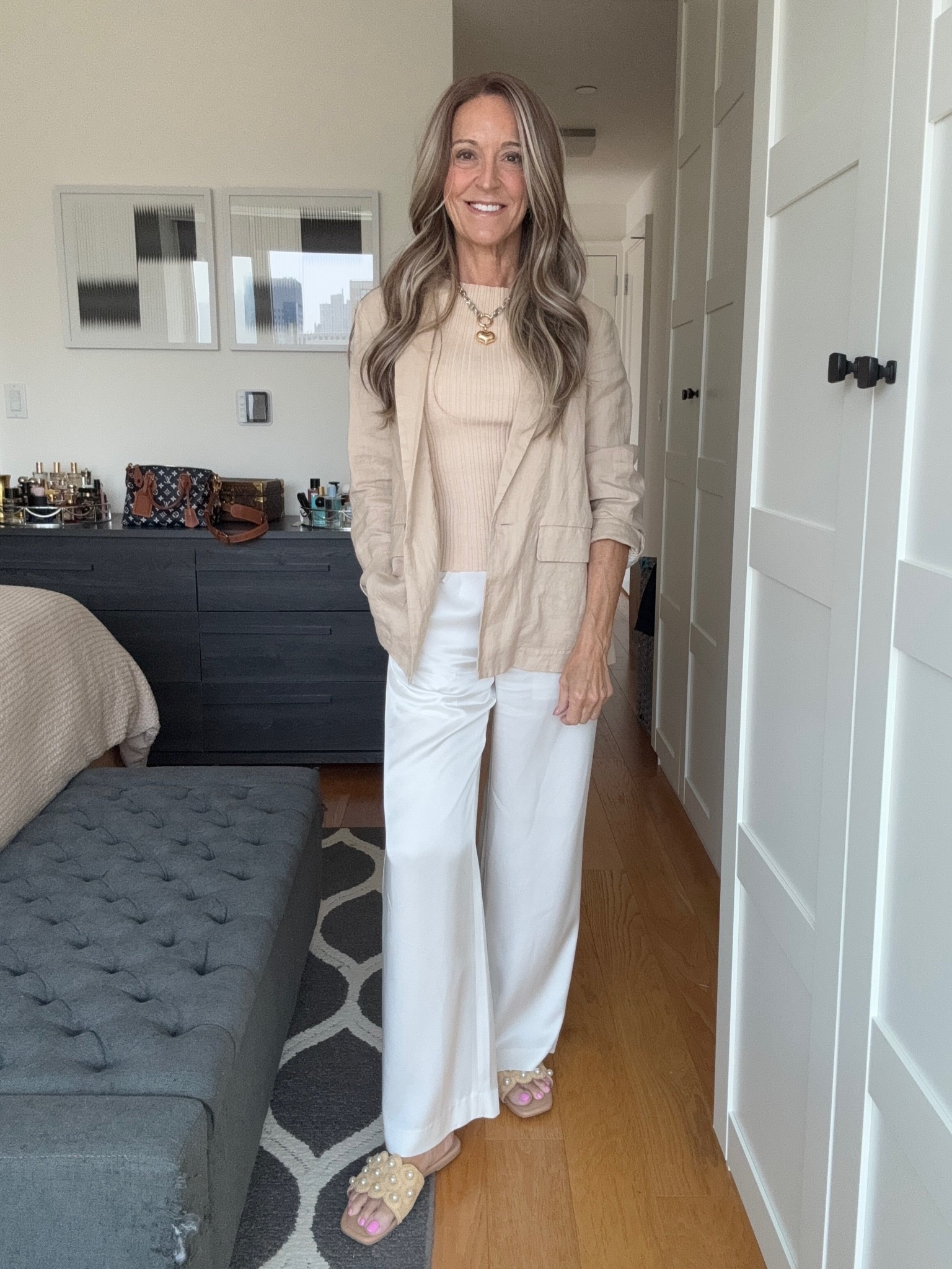 Mixed textures in shades of neutral

#LTKootd #LTKOver40