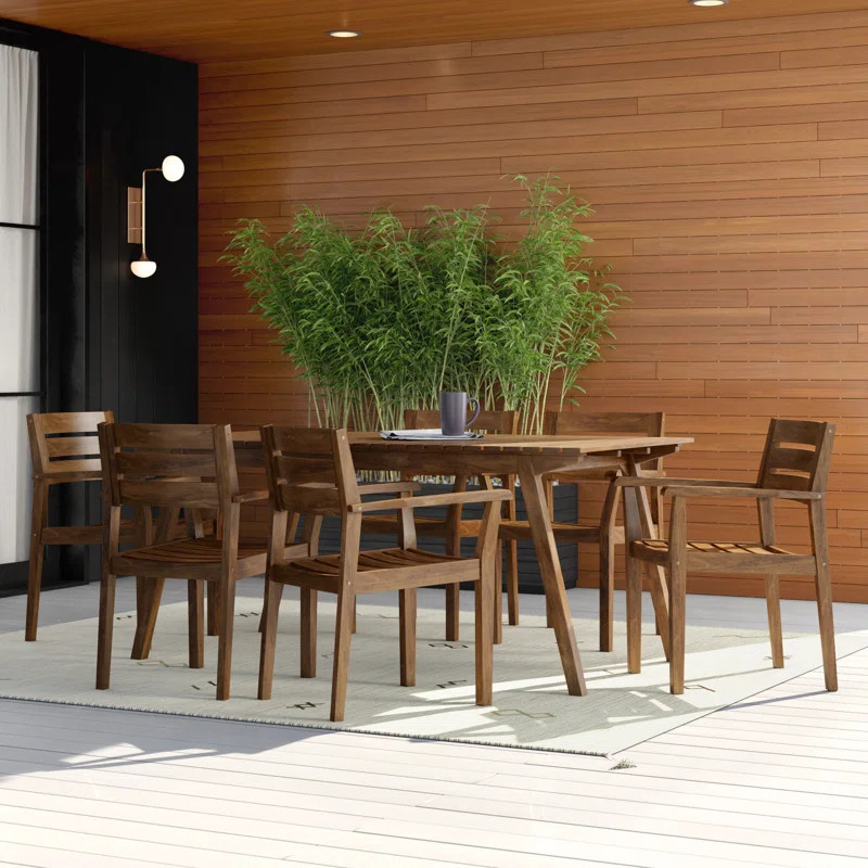 Arneta 6 - Person Rectangular Outdoor Dining Set | Wayfair North America