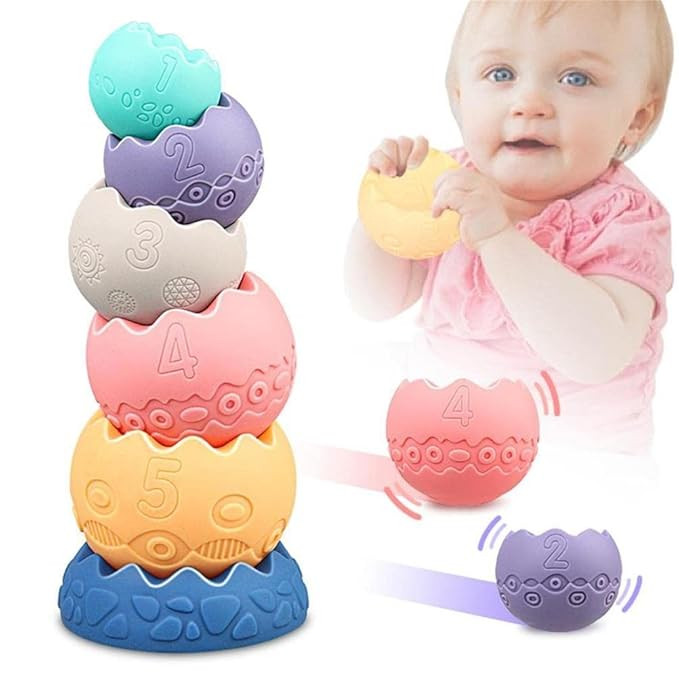 Baby Sensory Balls Teething Toys 6 9 12 18 Months Soft Building Blocks Toddlers Montessori Fine M... | Amazon (US)
