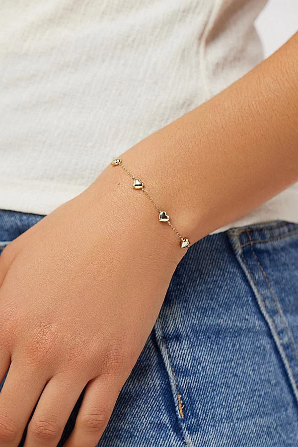 Ana Luisa Lani Heart Bracelet in Gold, Women's at Urban Outfitters | Urban Outfitters (US and RoW)