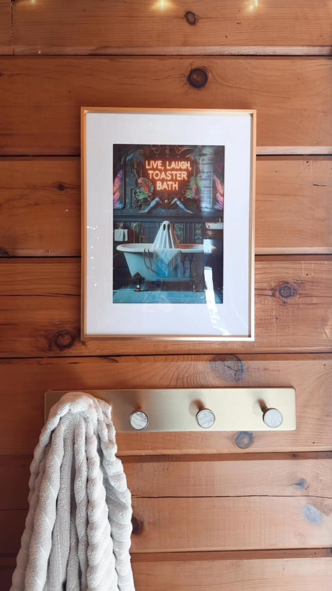 Bathroom mood: haunted but make it humorous.
This art might be my favorite thing in the whole bathroom—it makes me laugh every single time I walk in here. The soft towel, the brass + marble hooks, the warm wood walls… all great. But this print? She’s the star.

Everything you see here is linked—because yes, your bathroom can be spooky and stylish.

#bathroomdecor #funnyartprint #quirkyhomevibes

#LTKFindsUnder50 #LTKHome #LTKFindsUnder100
