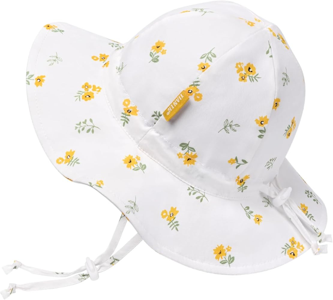 Baby Girl Sun Hat with UPF 50+ Outdoor Adjustable Toddler Beach Hat with Wide Brim Bucket Hats fo... | Amazon (US)
