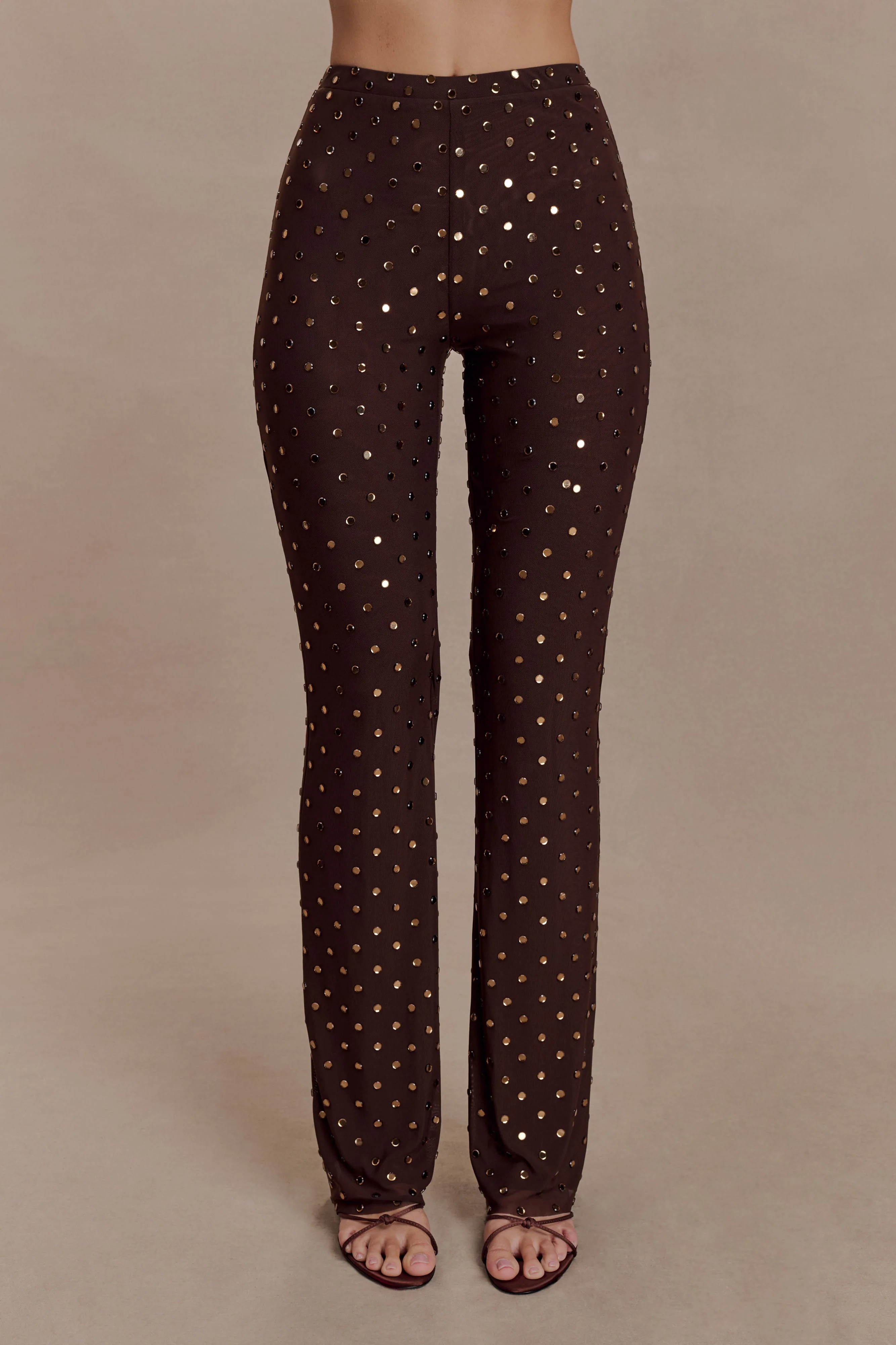 Diamante Straight Leg Pants - Chocolate | MESHKI US