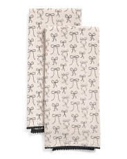Set Of 2 Nicely Drawn Bows Kitchen Towels | Kitchen & Dining Room | Marshalls | Marshalls