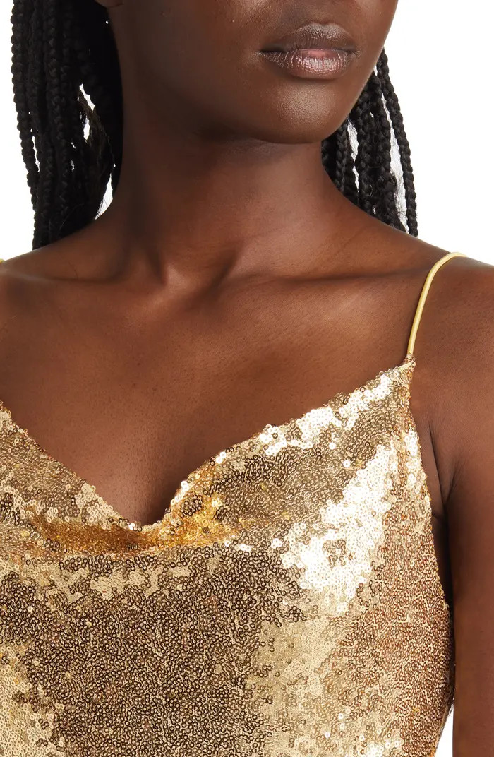 LNL Sequin Cowl Neck Minidress | Nordstrom | Nordstrom