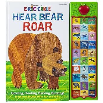 World of Eric Carle, Hear Bear Roar 30-Button Animal Sound Book - Great for First Words - PI Kids | Amazon (US)