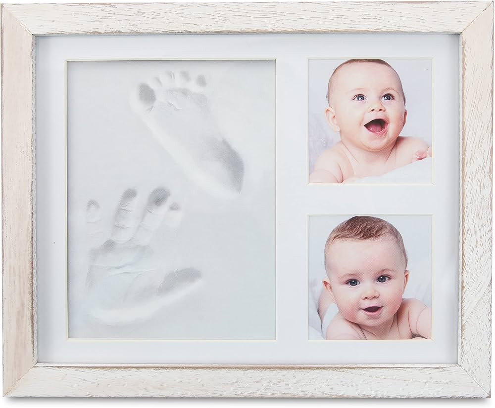 Baby Handprint Kit |NO Mold| Baby Picture Frame, Baby Footprint kit, Perfect for Baby Boy Gifts,T... | Amazon (US)