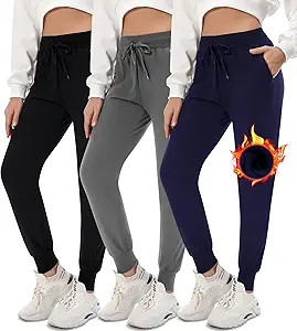 FULLSOFT 3 Pack Sweatpants for Women-Womens Joggers with Pockets Athletic Leggings for Workout Yo... | Amazon (US)