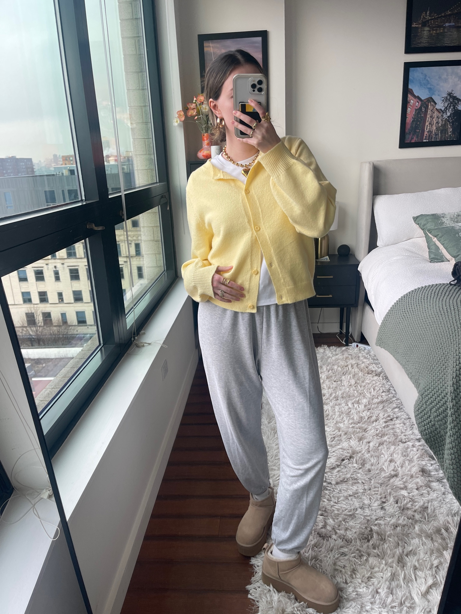 wfh outfit 

cardi: small
joggers: medium