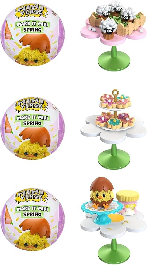 MGA's Miniverse Make It Mini Make It Mini Spring (3 Pack), Seasonal, Easter, Blind Pack, DIY, Cra... | Amazon (US)